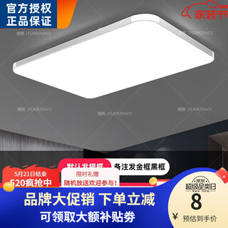 Op lamp led ceiling lamp living room modern simple rectangular master bedroom lamp hall home ceiling lamp guangdong zhongshan lamp silver new apple package contact customer service