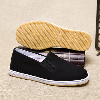 Tongyunda handmade old beijing thousand layer sole cloth shoes men's sole casual breathable shop traditional cloth shoes zhizhen real handmade + rubber bottom 46 (it is recommended to go up one size if your feet are fat)