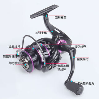 Spinning wheel, metal fishing reel, stainless steel sea rod wheel, long cast wheel, lure fishing wheel, kd generation 1000 series left and right hand interchangeable type