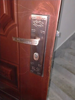 Huili. red bronze anti-theft door handle door lock handle hole distance 235 universal type regardless of left and right xiao xiangyun panel left and right adjustable door thickness 9 cm single live 55mm universal type without key