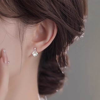 Vtls999 pure silver snake year earrings for women's zodiac year snake earrings pearl earrings birthday chinese valentine's day gift for women 999 pure silver earrings single + exquisite gift box