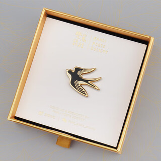 Reza fanli poetry society swift suit brooch women's enamel badge cute japanese gift gold-plated original design trend