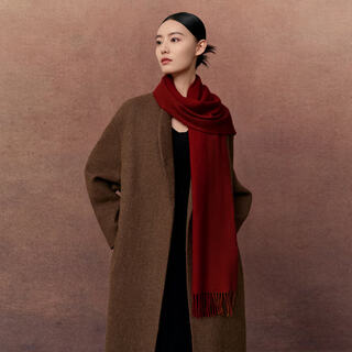 Wanshili cashmere scarf autumn and winter warm scarf men and women shawl gift new year red holiday gift box-fenghuajin