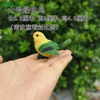 Phoebe gardening micro-landscape ornaments bird resin crafts cute simulation bird's nest gardening bonsai decorative bird eggs large green bird