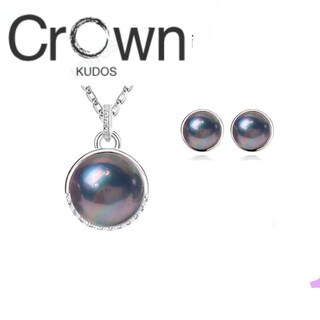 Crown kudos freshwater maple pendant 1819mm earrings 1415mm freshwater maple set water maple set water maple set