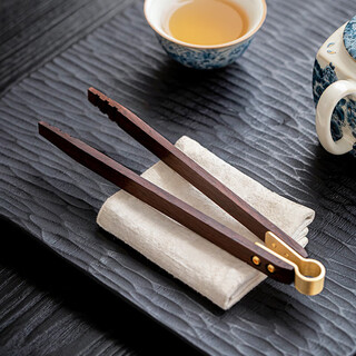 Tangfeng ebony tea clip, high-end household anti-scalding wooden cup clip, tea tweezers, cup washing clip, anti-slip cup clip, tea set accessories, fine ebony tea clip