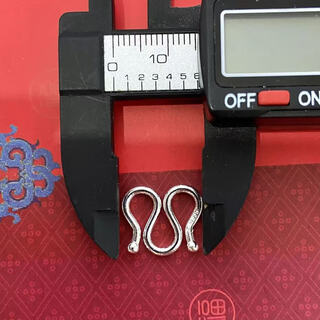 Kzd old phoenix 999 necklace sterling silver buckle head bracelet buckle diy connection accessories joint hook buckle detachable large m buckle