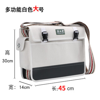 Master dai electrician's special canvas bag multifunctional repair and installation electrician bag hardware tools wear-resistant thickened single shoulder crossbody bag multifunctional large white length 45 width 14 height 30
