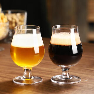 Oufanmei 2-pack european-style home wine beer whiskey cup creative crystal glass spirits cocktail juice cup short beer cup 380ml 2 pieces