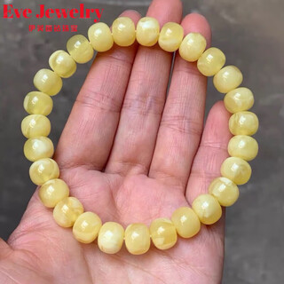 Boutique natural beeswax bracelets, amber, russian chicken oil, single circle men's and women's bracelets, play buckets, white honey 10x8mm pier bracelets (23 pieces per piece)