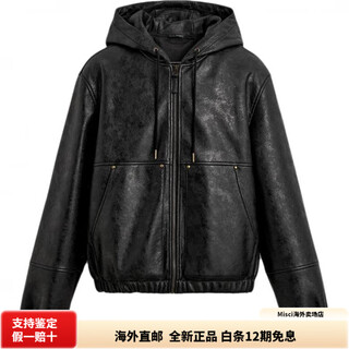 ZARA连帽袋鼠口袋男皮衣舒适百搭长袖 黑色 S (175/92A)