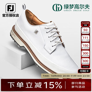 Footjoy golf shoes men's new premiere series series classic fashion water-repellent fj men's shoes white/cool white/gray 54394 39 = us code 6.5