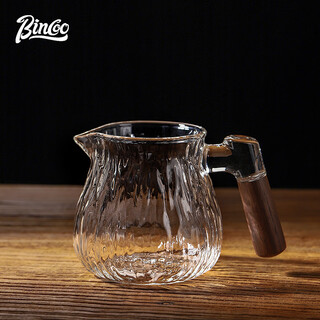 Bincoo vertical pattern coffee pot hand-brewed coffee set glass vertical pattern sharing pot brewing cold brew american tasting cup