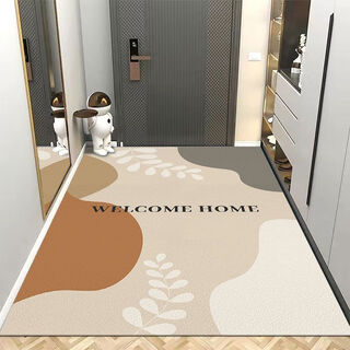 Yingzhu'er nordic entrance door floor mat pvc wipeable no-wash door mat waterproof anti-fouling door mat stain-resistant anti-slip carpet soy-rihui pvc-vertical version 60*120cm