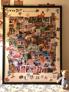 Fantasy couple photo frame photos customized diy film album wedding dress handmade commemorative polaroid photo wall birthday gift couple photo frame solid wood includes photos + diy gift pack + double-sided tape + 8 color markers