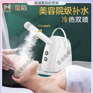 Kingdom facial steamer, hydrating the face, opening pores, nano spray, beauty salon facial steamer, household steaming and fumigation device, white, hot and cold dual spray - nano large spray, medicine pack can be added