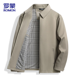Romon executive jacket men's autumn and winter business casual lapel jacket trendy tops men's khaki xl