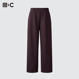 Uniqlo cooperation men's and women's loose sports trousers casual pants regular style 479946 19 burgundy m