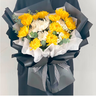 Flower delivery for ching ming festival, chrysanthemums, funeral flowers, commemorations and memorial services, same-city delivery. florist delivers flowers to your door. in remembrance, 19 yellow and white chrysanthemum bouquets. same-city delivery. supports delivery on appointment date.