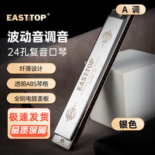 Dongfang ding 24-hole polyphonic harmonica 7-tone 12-tone set t2406k 2.0 advanced adult performance beginner universal 24-hole a key