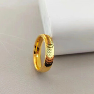 Jingruo 18k gold cat's eye ring for women, solid ring, flashing ripple ring, simple couple ring, chinese valentine's day gift cat's eye, no. 11