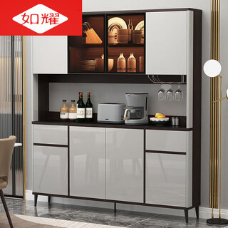 Ruyao light luxury italian sideboard against the wall multifunctional restaurant wine cabinet living room tea cabinet kitchen cupboard storage cabinet jixiang 1 meter + rock slab countertop delivery and installation
