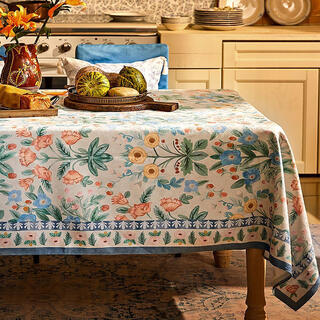 Zhenyue light luxury high-end tablecloth rectangular american pastoral tablecloth french retro atmosphere anti-scalding tablecloth huahai 130*220
