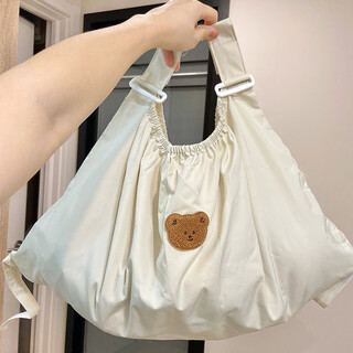 Yusenyi baby stroller bag storage artifact mother and baby outing storage bag mommy bag walking baby bottle diaper storage bag beige bear 75*45cm