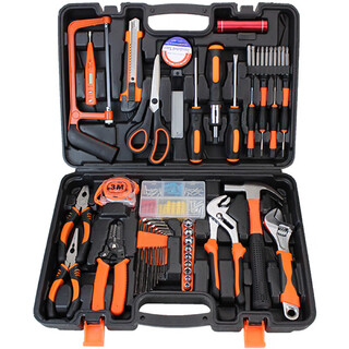 Jipindi toolbox set household electric drill hardware electrician repair set hand tools gift luxury 50-piece set