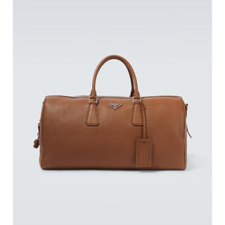 Prada luxury men's leather travel bag brown one size