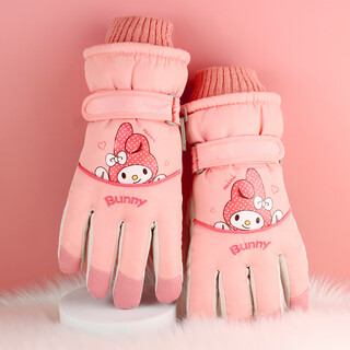 Torchman children's gloves are cold-proof, 8 to 12 years old, plus velvet and thickening, cartoon girls, middle and older children's ski warm gloves c3225