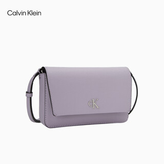 Calvin kleinck women's bag commuting simple metal letter flip multiple card slots id wallet shoulder crossbody bag 513 - taro purple