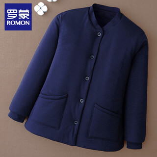 Romon pure cotton men's liner cotton jacket dad warm close-fitting cotton coat middle-aged and elderly thickened inner cotton coat winter navy blue l recommended 90-105jin jin equals 0.5 kg