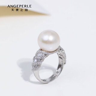 Angel's tears freshwater pearl ring s925 silver pearl ring large gabrielle ring valentine's day birthday gift for girlfriend perfect round/flawless 12-13mm