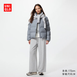 优衣库女装运动宽腿裤/阔腿裤裤子483282 03 灰色 M