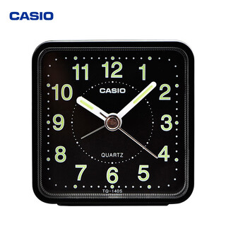 Casio (casio) casio casio alarm clock for children and students, special wake-up artifact for lazy bedside, silent bedroom, cool black mini alarm clock tq-140s-1pf