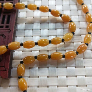 Sanskrit natural yellow agate transfer pendant bead chain lanyard pendant rope jade jade pendant necklace male and female buddha beads natural yellow agate transfer pendant bead chain lanyard pendant rope