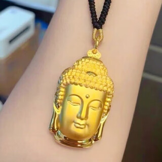Junmin high quality vietnamese sand gold plated 24k gold safe and sound buddha head pendant for men and women, big day necklace, gold s