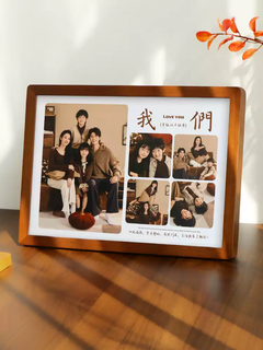 Fantasy solid wood family portrait photo frame empty frame wedding dress and children's photo custom diy table printing to make commemorative framed picture frame a329.7x42cm