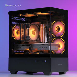 Galaxy phantom mini sea view room gaming computer case black (column-free full view version/three-sided quick release/m-atx/compatible with 240 water cooling/graphics card length limited to 350mm/)