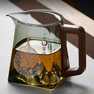 Jinpan high borosilicate heat-resistant glass fair cup kung fu tea set accessories tea dispenser small ash creative tea sea tea cup fair cup ash style