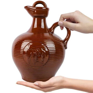 Lianrongku 1jin jin is equal to 0.5kg 2jin jin is equal to 0.5kg 3jin jin is equal to 0.5kg 5jin jin is equal to 0.5kg 10jin jin is equal to 0.5kg ceramic wine bottle household antique sealed old-fashioned threaded wine jar wholesale thread 2jin jin is equal to 0.5kg (with the word 