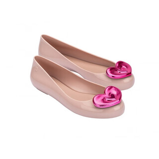 Melissa2024 new love round toe casual shallow mouth women's single shoes jelly shoes flat sandals pink size 38
