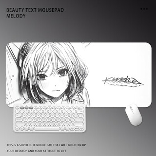 Mgcs anime kuroha extra large mouse pad two-dimensional student laptop keyboard desk pad e-sports anti-slip thickened wrist pad cartoon game cute kuroha15 30cm*60cm*3mm