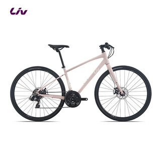 Liv alight 2 women's flat handlebar 21-speed mechanical disc brake lightweight casual commuting road bike matte pink 700c 420mm s recommended 158-169cm