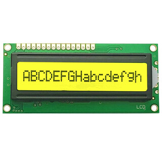 Ouhuayuan jxd1601a lcd screen 1601 character lcd module monochrome display module yellow-green background with black characters 5.0v