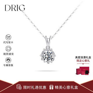 Drig diamond silver necklace for women 2025 new moissanite diamond exquisite light luxury niche high-sense level gift for girlfriend’s birthday one-carat snowflake necklace + exquisite brand gift box