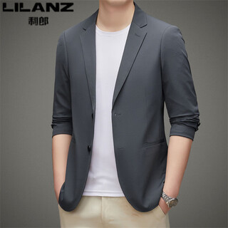 Lilanz men's casual small suit spring and autumn men's korean slim thin suit fashion trend single jacket 35555 gray m 170