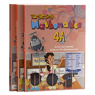 【新加坡数学教材】Targeting Mathematics Grade 4 A B 小学四年级 配课前动画视频及练习题答案 进口英文原版工具书 上学期3册4A套装（推荐）