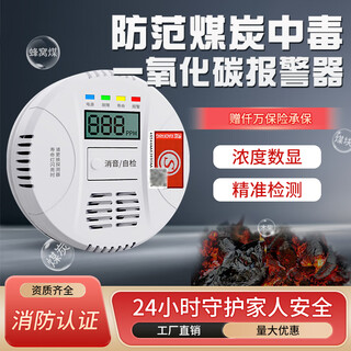 Likoan carbon monoxide alarm household indoor battery model honeycomb coal soot gas gas detector co alarm (3c fire certification) highly sensitive model (three years long life)